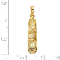 Load image into Gallery viewer, 14K Solid Polished 3-D Snowboard Charm
