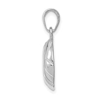 Load image into Gallery viewer, 14k White Gold Polished Open-Backed Volleyball Pendant
