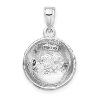 Load image into Gallery viewer, 14k White Gold Polished Open-Backed Volleyball Pendant
