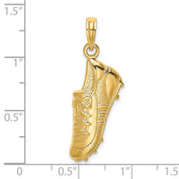 Load image into Gallery viewer, 14k Polished Open-Backed Soccer Cleat Shoe Charm

