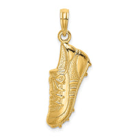 Load image into Gallery viewer, 14k Polished Open-Backed Soccer Cleat Shoe Charm
