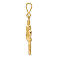 Load image into Gallery viewer, 14K Polished 3-D Pitcher Baseball Charm
