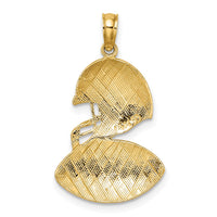 Load image into Gallery viewer, 14K Polished Football and Helmet Pendant
