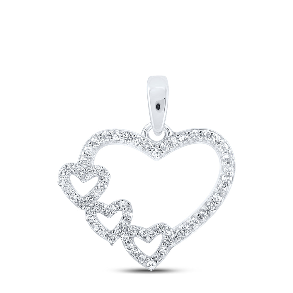 1/6CTW-DIA NK HEART PENDANT