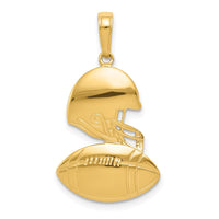 Load image into Gallery viewer, 14K Polished Football and Helmet Pendant
