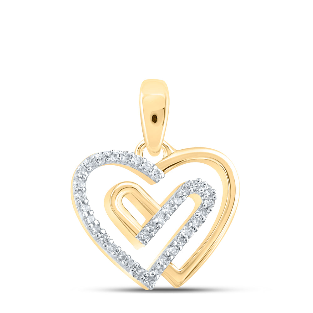 1/12CTW-DIA NK HEART PENDANT