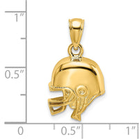 Load image into Gallery viewer, 14k Polished Open-Backed Football Helmet Charm
