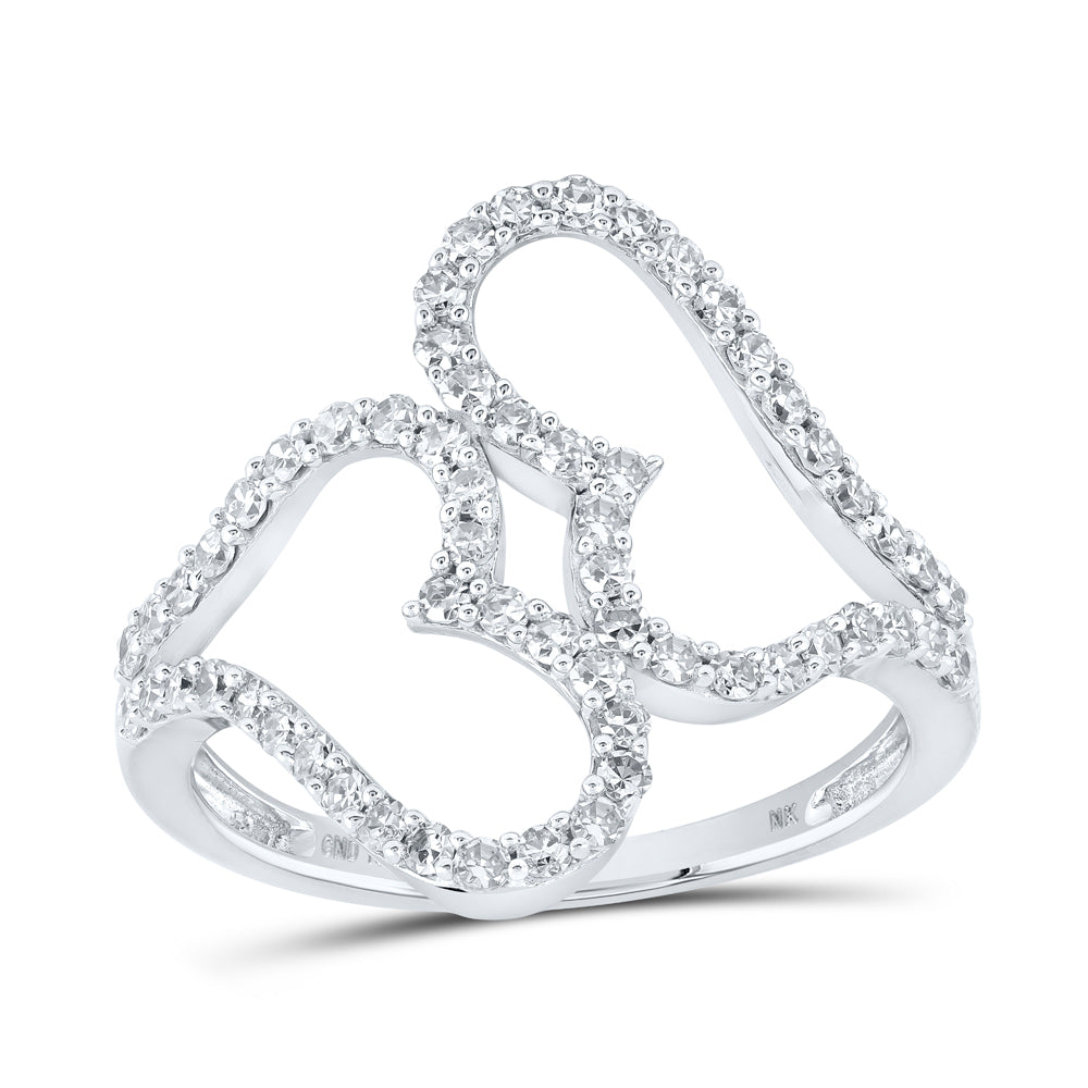 5/8 CTW-DIA NK HEART RING