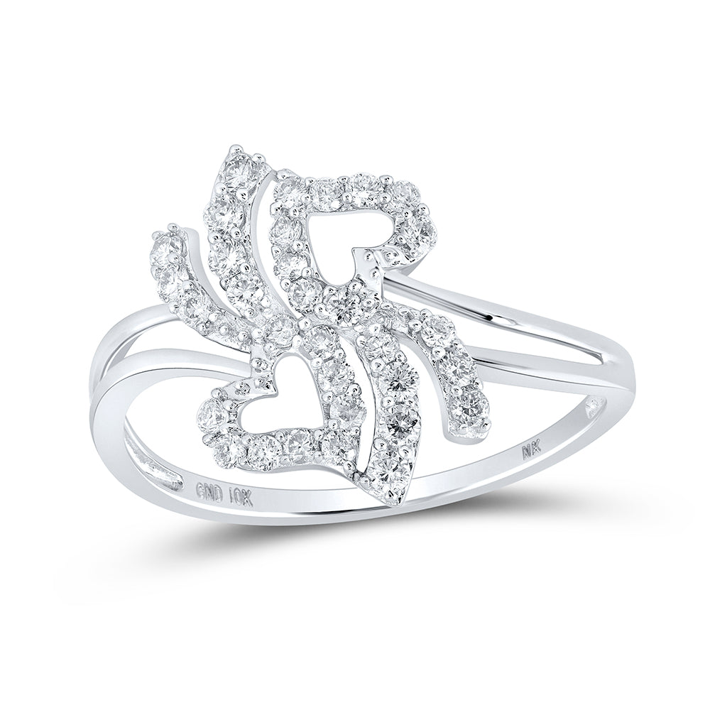 1/3CTW-DIA NK HEART RING