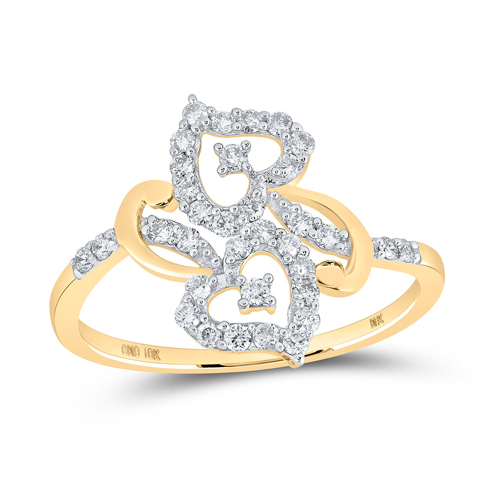 1/3CTW-DIA NK HEART RING
