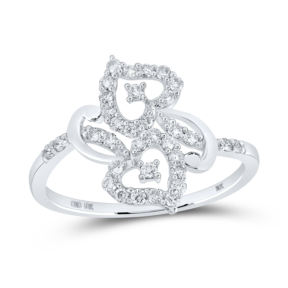 1/3CTW-DIA NK HEART RING