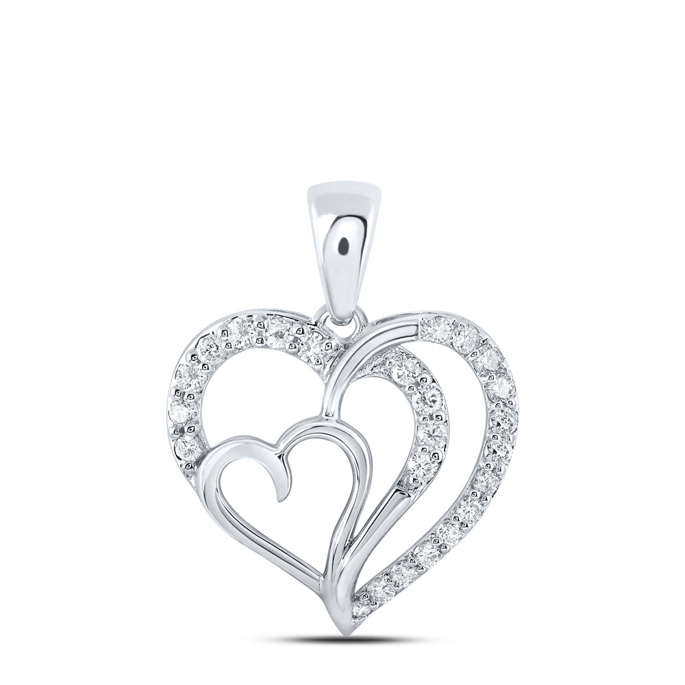 1/3CTW-DIA NK HEART PENDANT