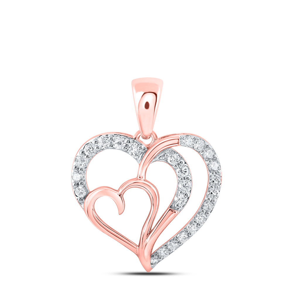 1/3CTW-DIA NK HEART PENDANT