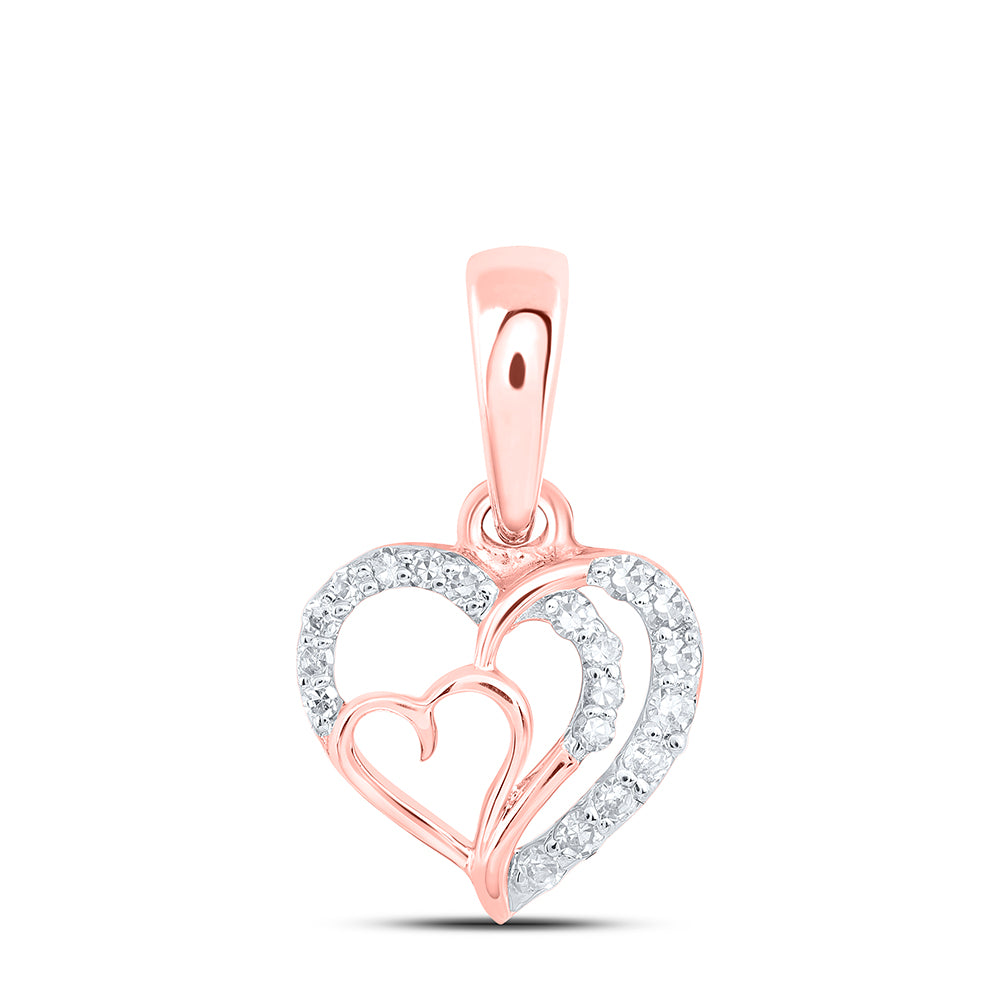 1/10CTW-DIA NK HEART PENDANT