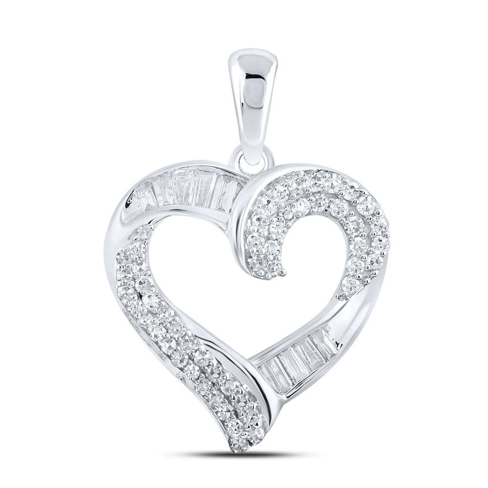 1/2CTW-DIA NK HEART PENDANT