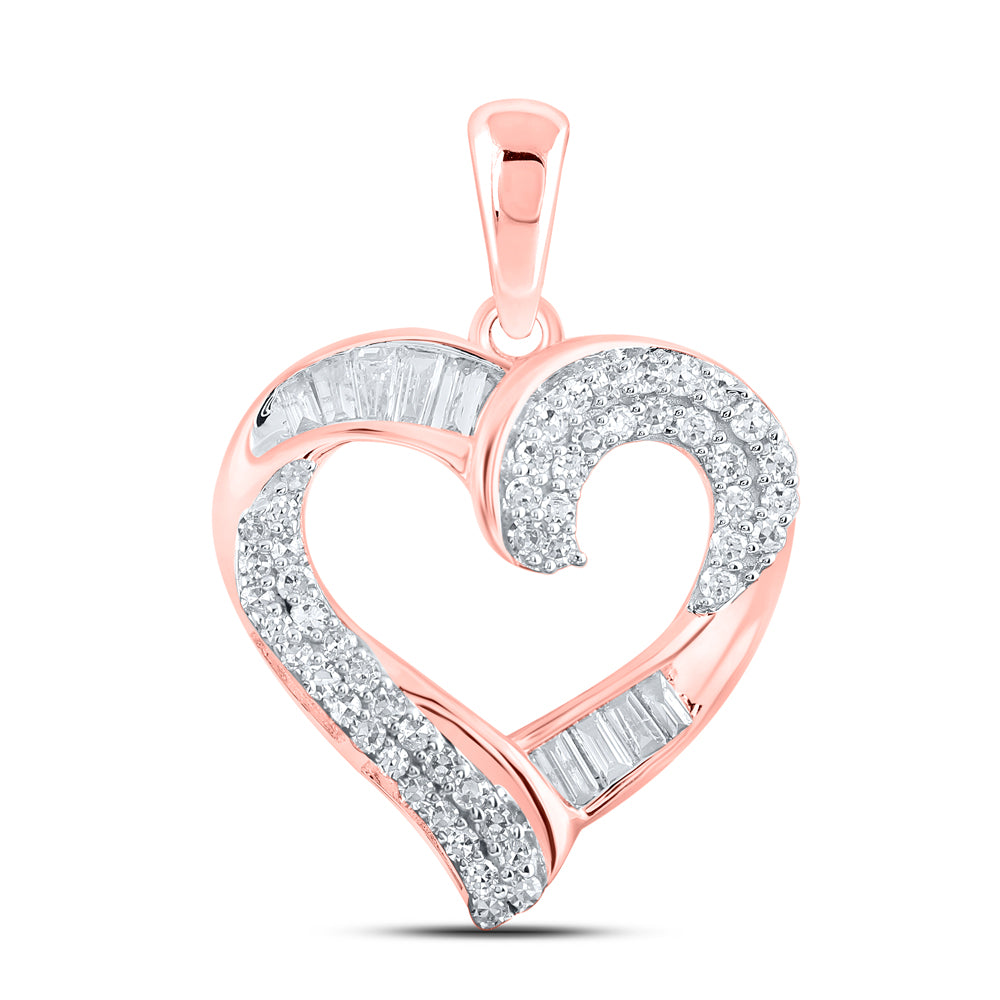 1/2CTW-DIA NK HEART PENDANT