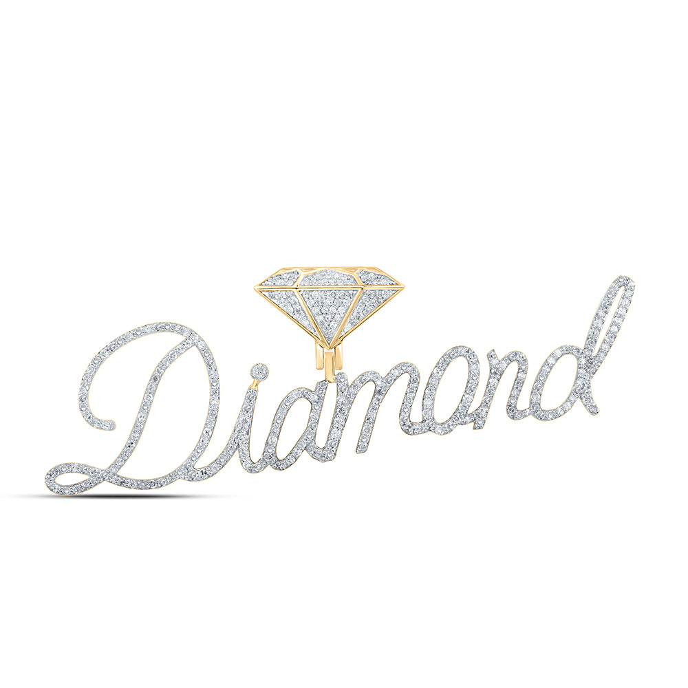 1 3/8CTW DIA"DIAMOND" PENDANT