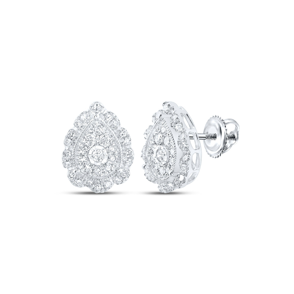 3/8CTW-DIA NK PEAR EARRING
