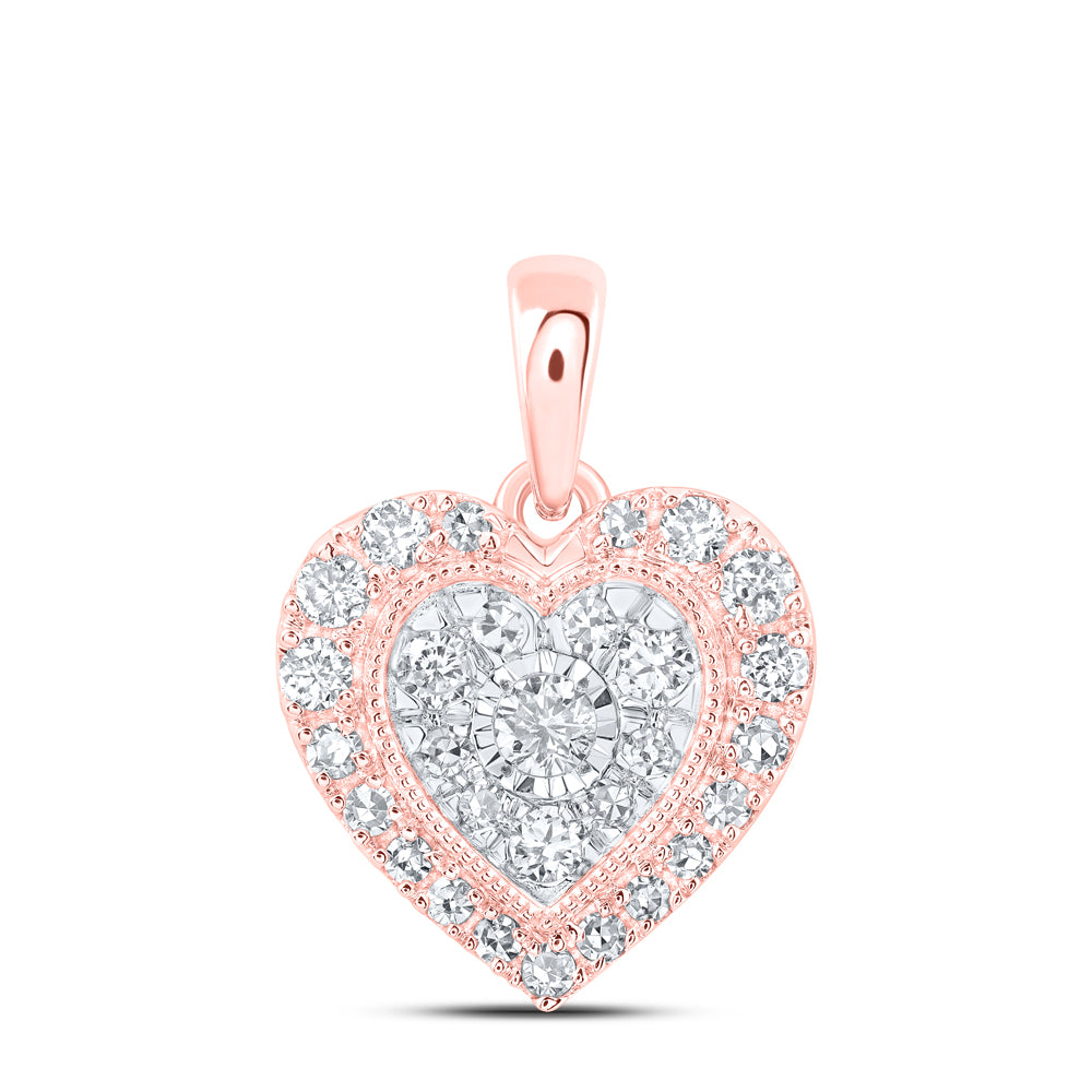 1/4CTW-DIA NK HEART PENDANT