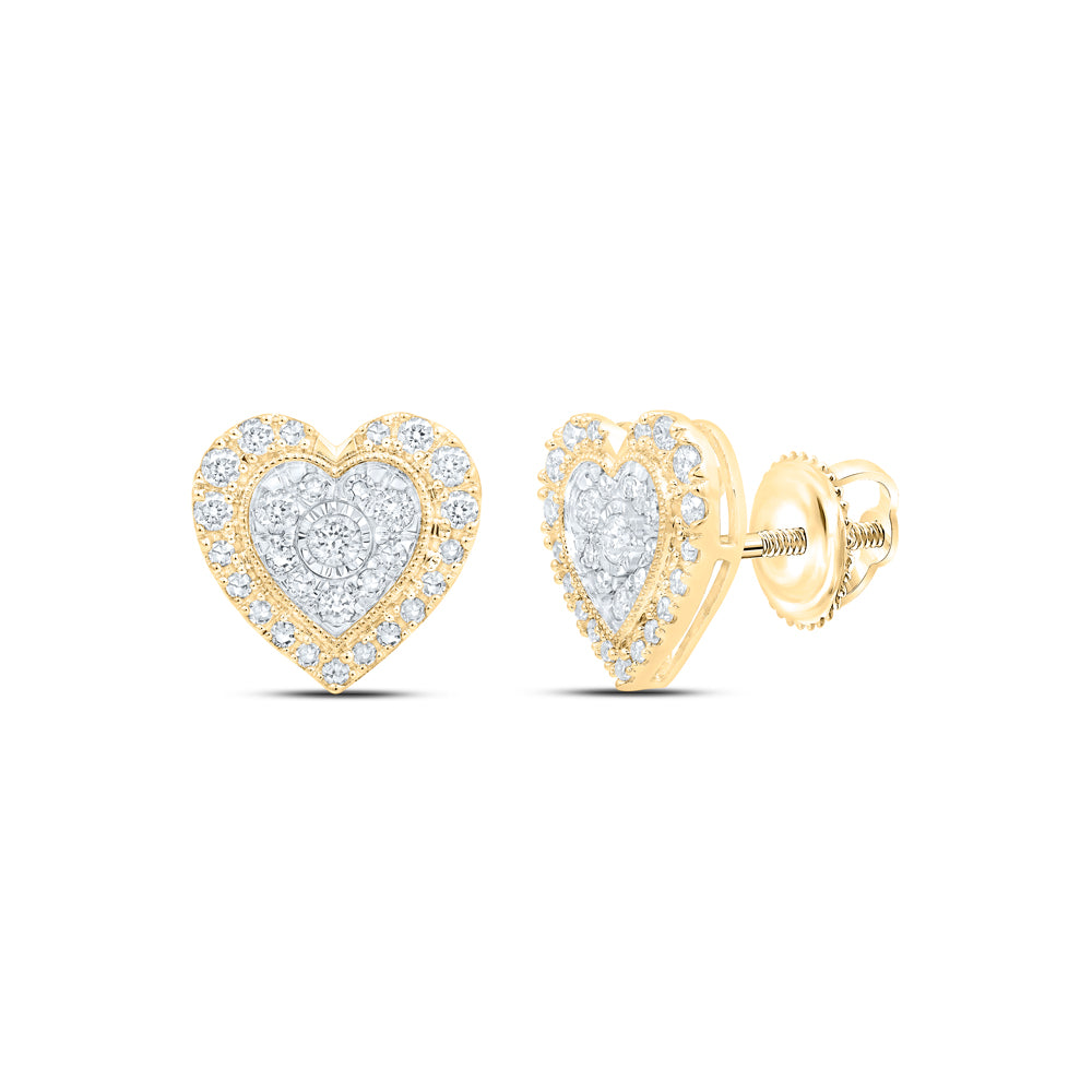 1/2CTW-DIA NK HEART EARRING