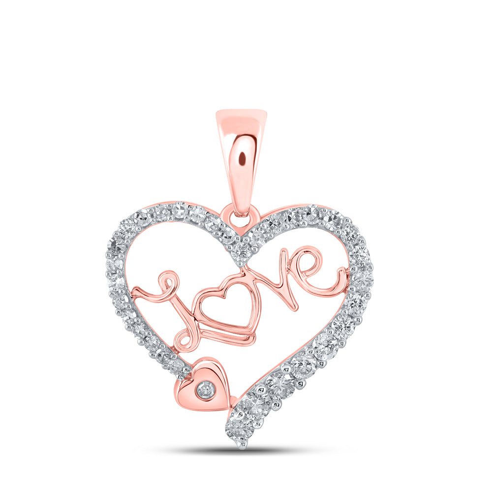 1/3CTW-DIA NK HEART LOVE PENDANT