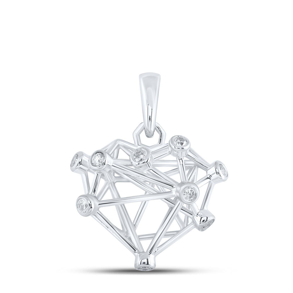 1/10CTW-DIA NK GIFT HEART PENDANT