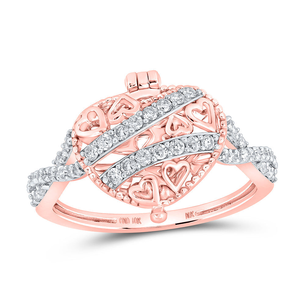 1/3CTW-DIA NK HEART RING