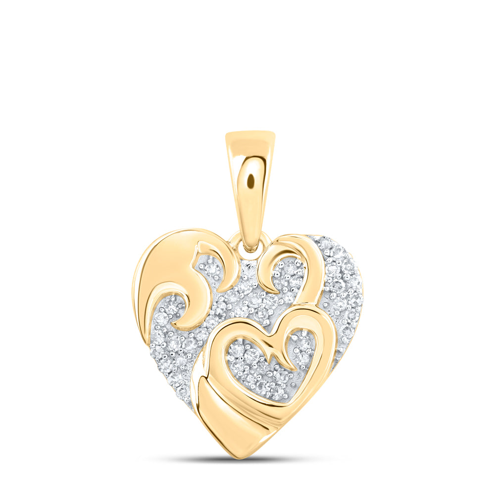 1/8CTW-DIA NK GIFT HEART PENDANT