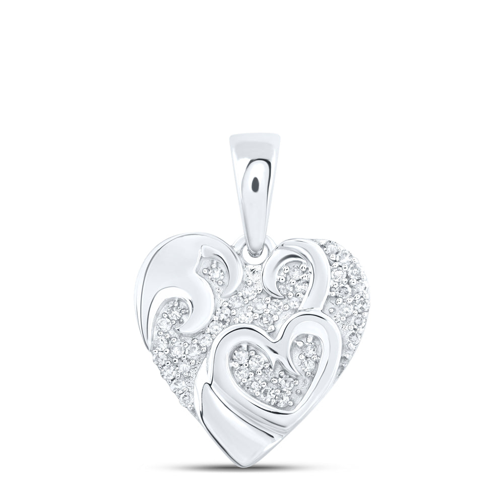1/8CTW-DIA NK GIFT HEART PENDANT