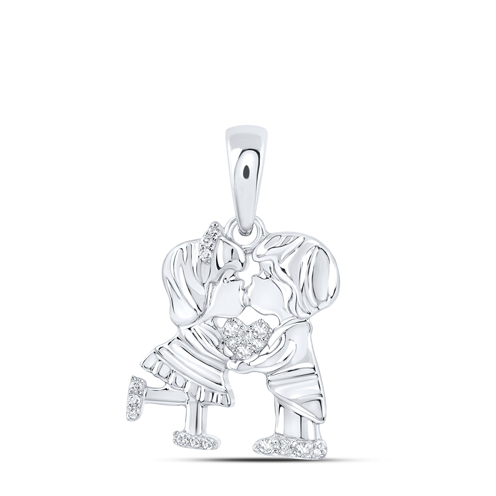 1/20CTW-DIA CN GIFT COUPLE HEART PENDANT