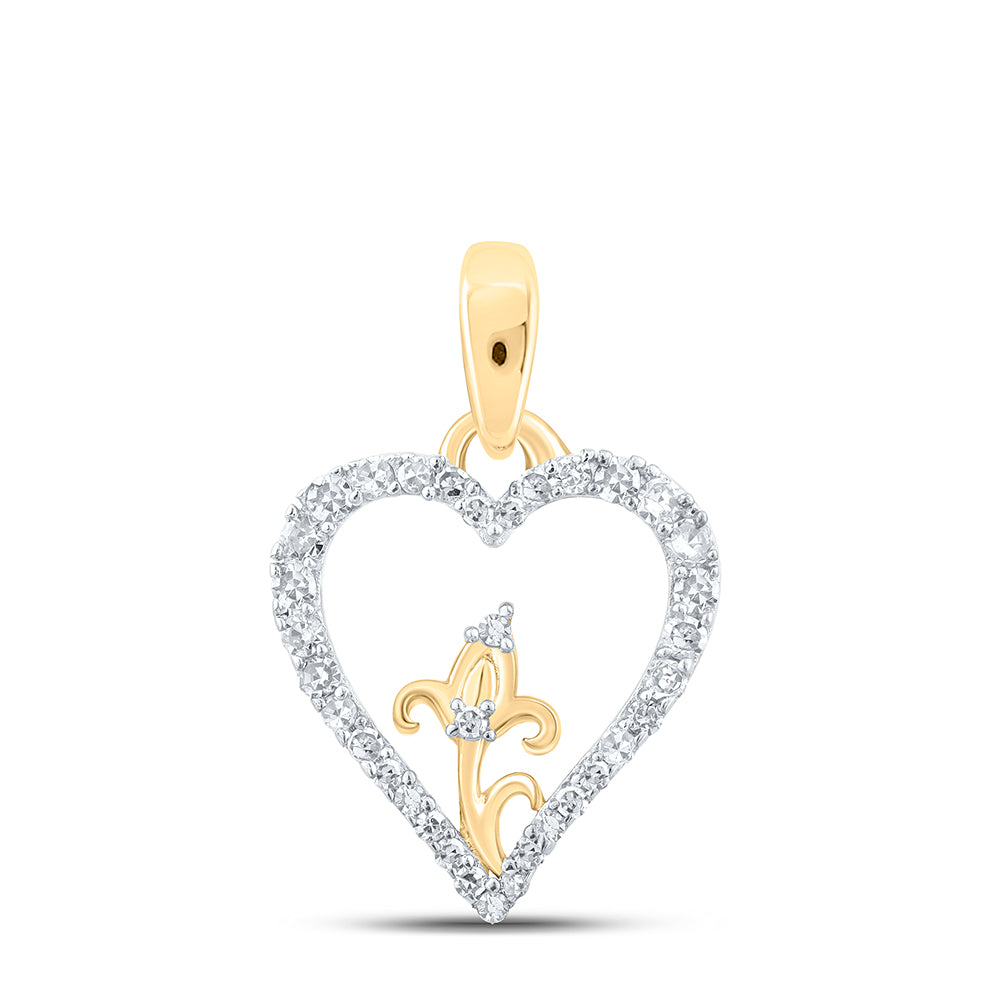 1/8CTW-DIA NK GIFT NIOLE HEART PENDANT