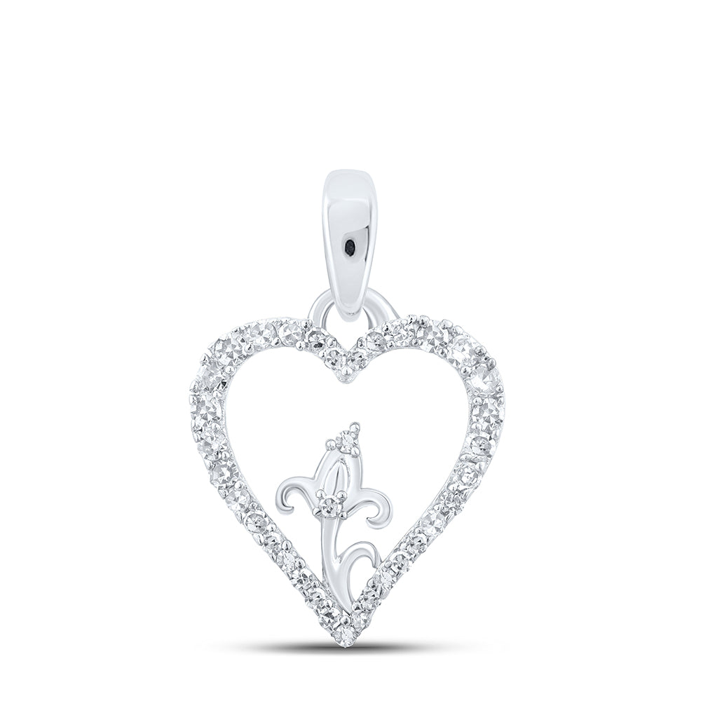 1/8CTW-DIA NK GIFT NIOLE HEART PENDANT