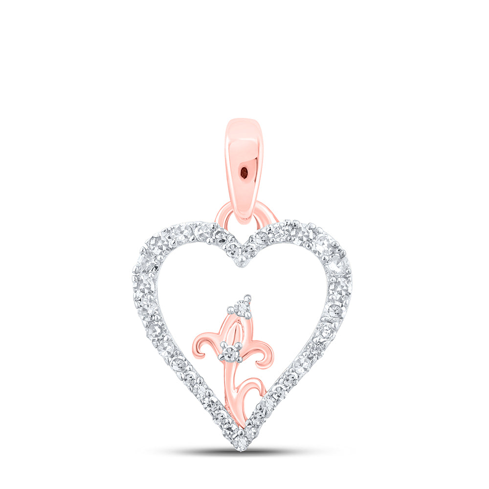 1/8CTW-DIA NK GIFT NIOLE HEART PENDANT