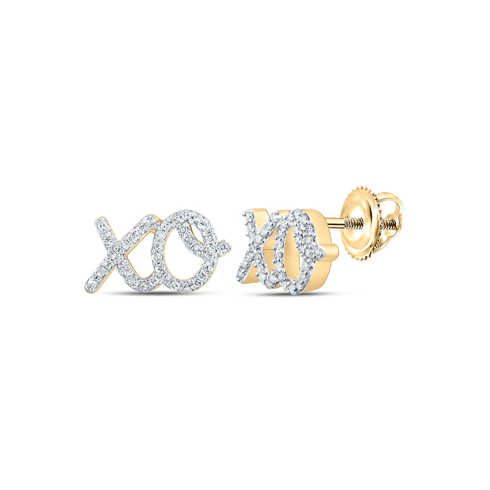 1/6CTW-DIA NK GIFT "XO" EARRING