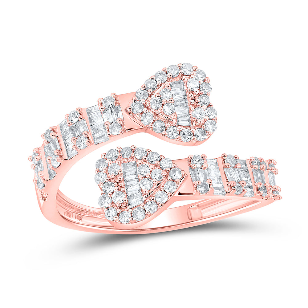 5/8 CTW-DIA CN HEART CUFF LADIES RING