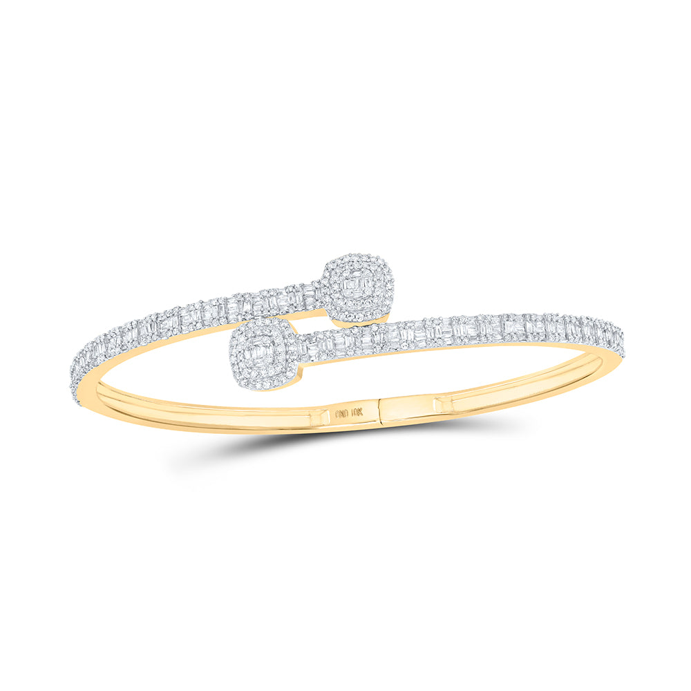 1 5/8CTW-DIA CN (16.80MM) CUSHION CUFF BANGLE