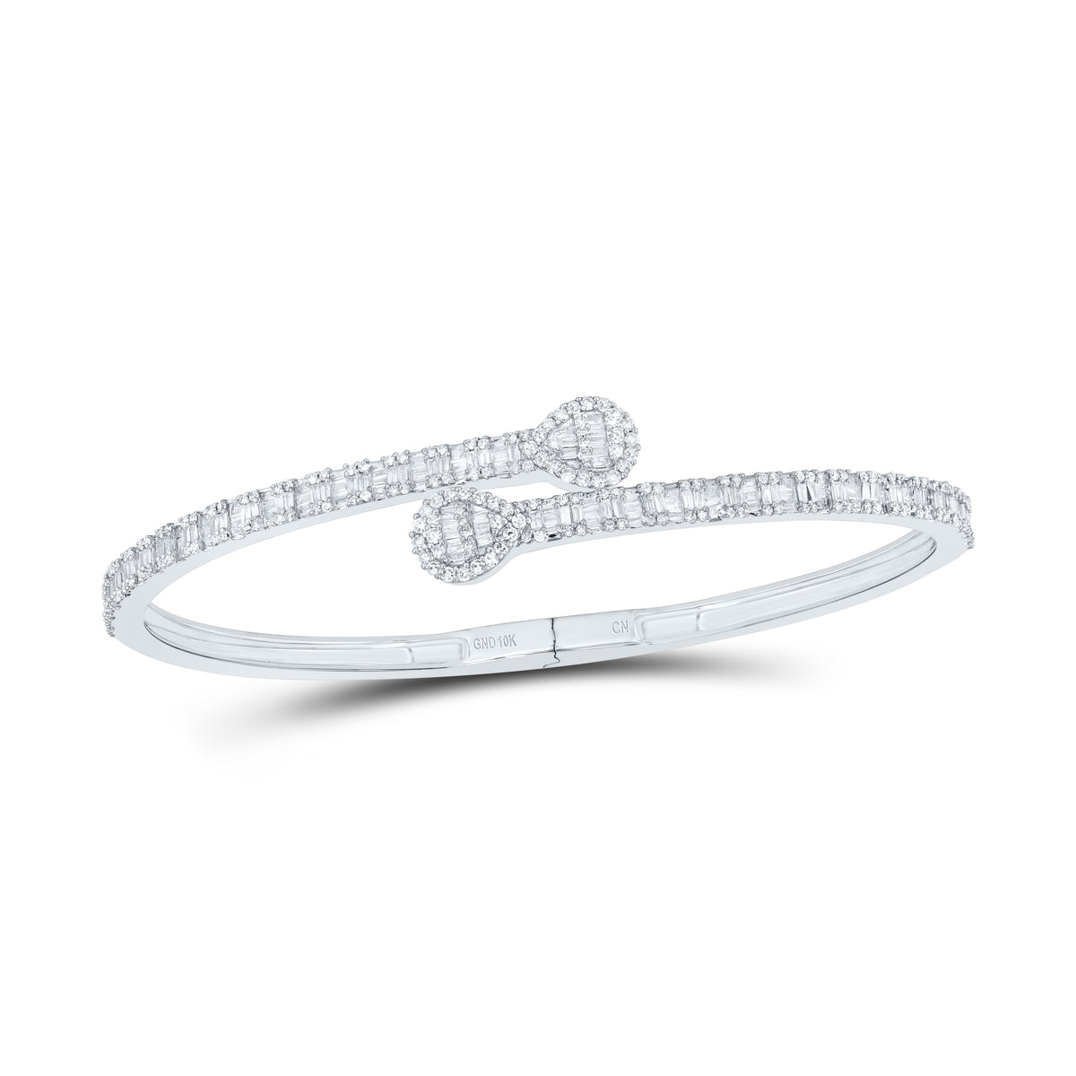 1 5/8CTW-DIA CN (16.00MM) PEAR CUFF BANGLE