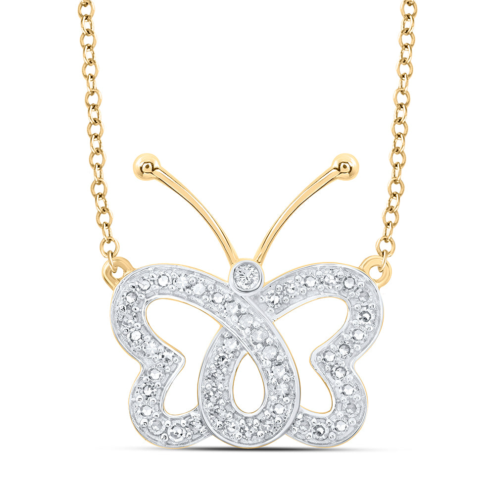 1/4CTW-DIA NK BUTTERFLY NECKLACE