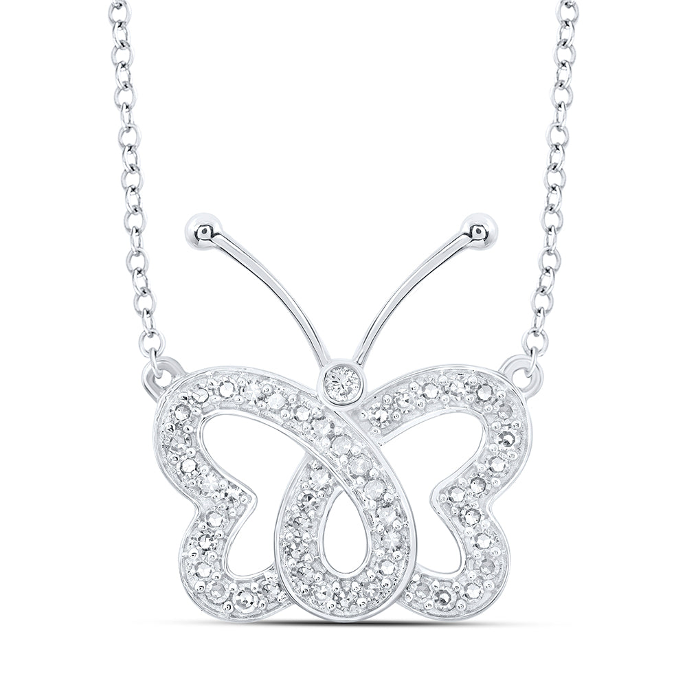 1/4CTW-DIA NK BUTTERFLY NECKLACE
