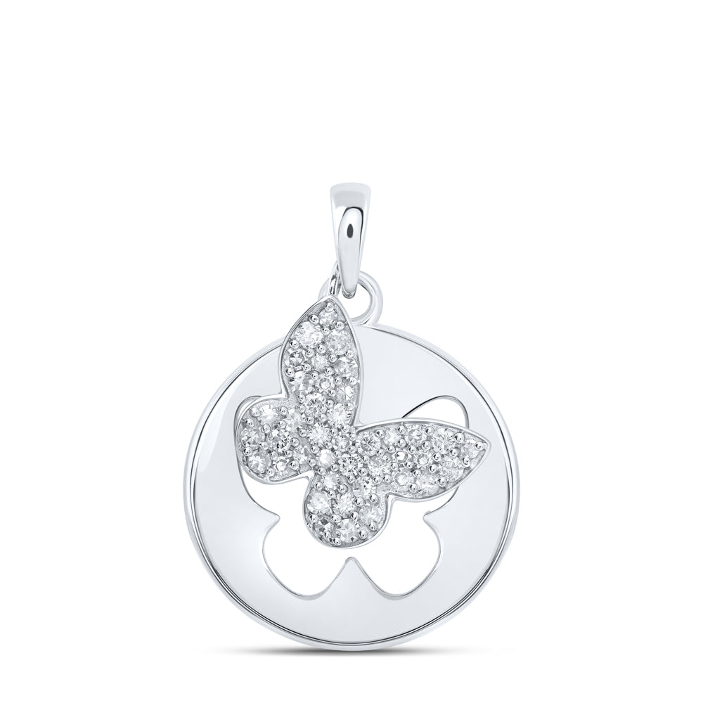1/3CTW-DIA NK BUTTERFLY PENDANT