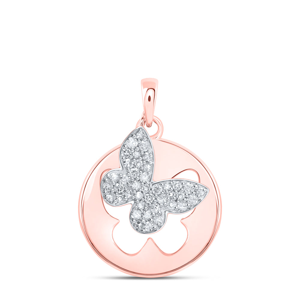 1/3CTW-DIA NK BUTTERFLY PENDANT