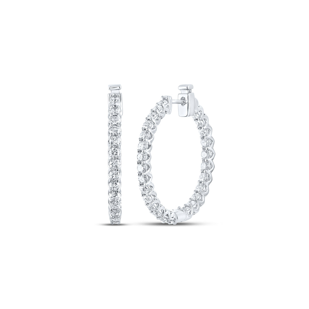 1 3/4CTW-DIA ANA M HOOPS EARRING