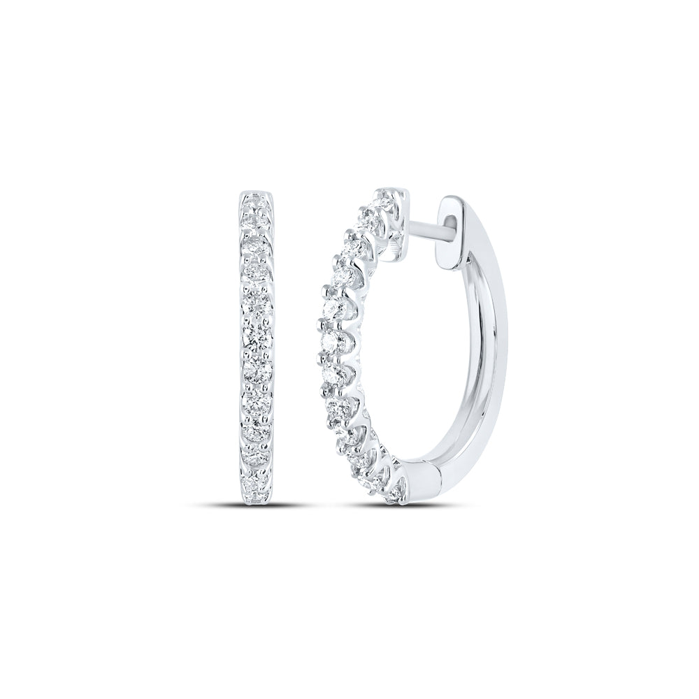 1/2CTW-DIA ANA M HOOPS EARRING