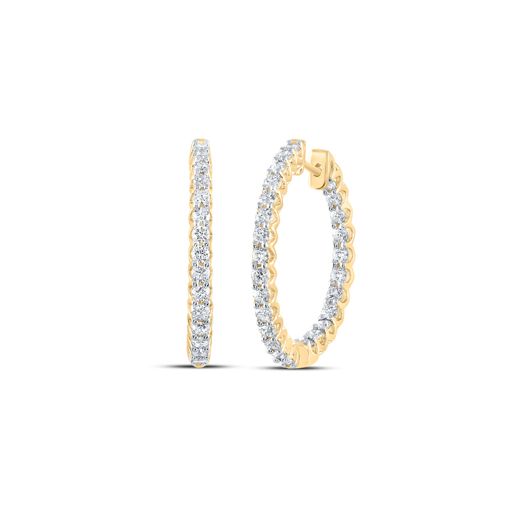 1 3/4CTW-DIA ANA M HOOPS EARRING