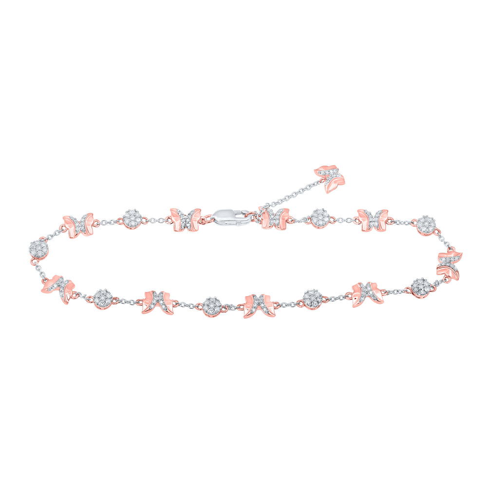 1/2CTW-DIA CN BUTTERFLYE BRACELET( 7 INCH)