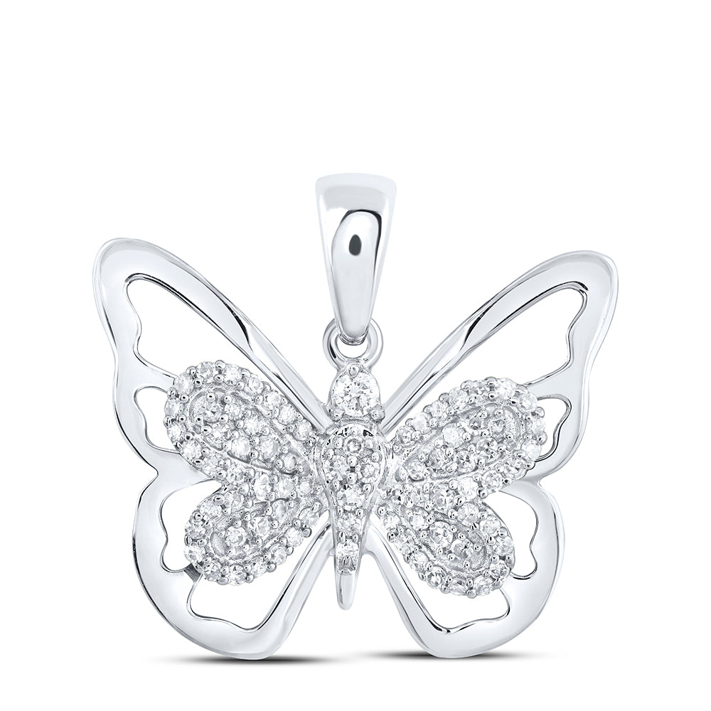 1/5CTW-DIA CN BUTTERFLY PENDANT