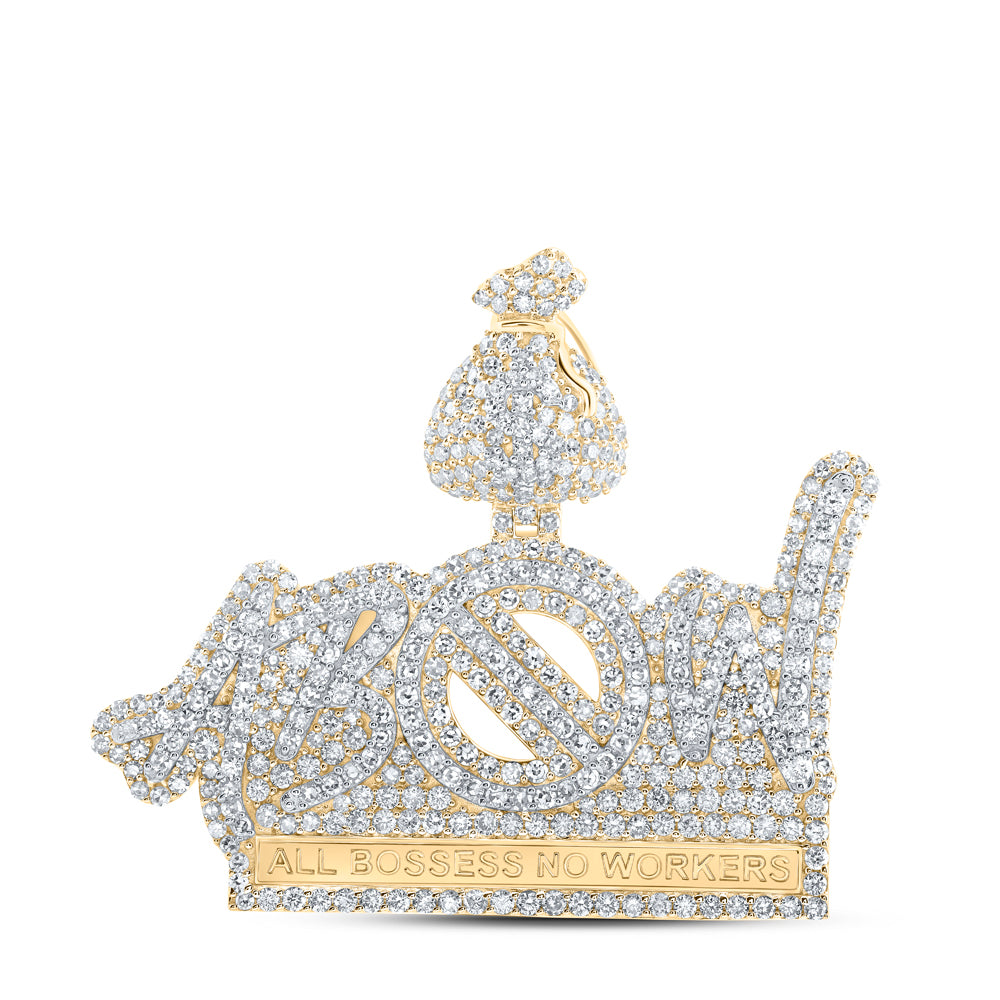 3CTW-DIA NK ALL BOSSES NO WORKER MENS CHARM