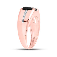 Load image into Gallery viewer, 1/20 CTW-DIA NK 9X7MM ONYX BLACK MENS RING
