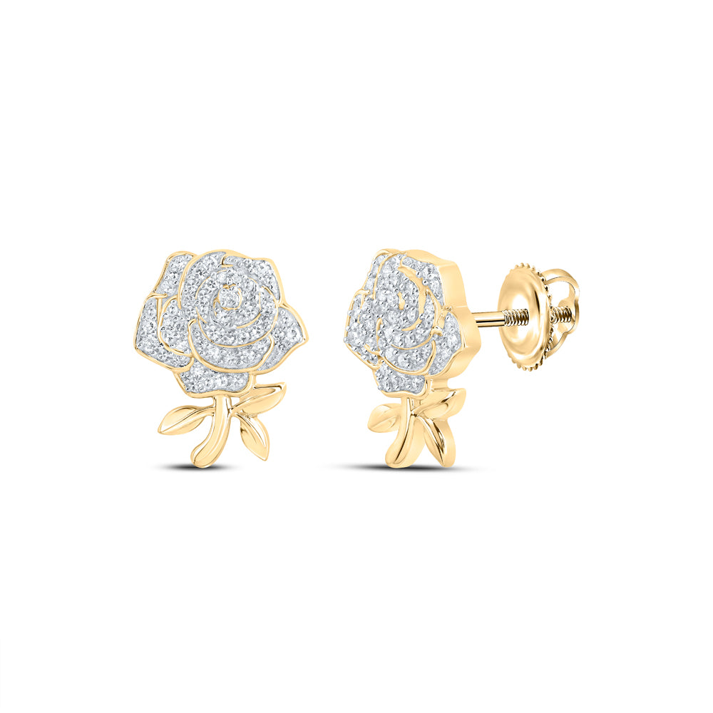 1/3CTW-DIA NK ROSE EARRING