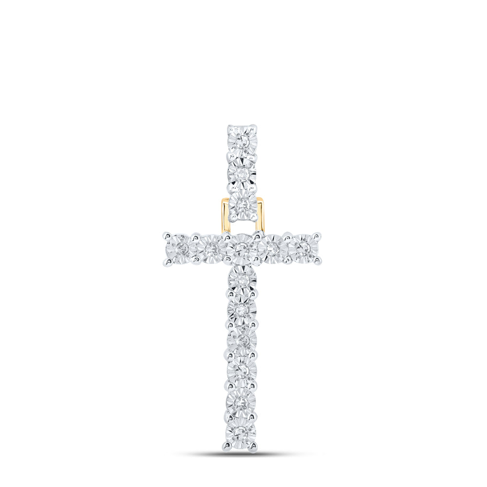 1/12CTW-DIA NK INITIAL "T" PENDANT